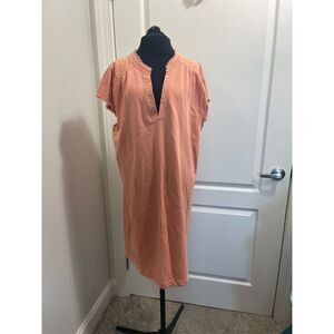 Wonderly Women's Peach Knee-Length Casual Dress Size L